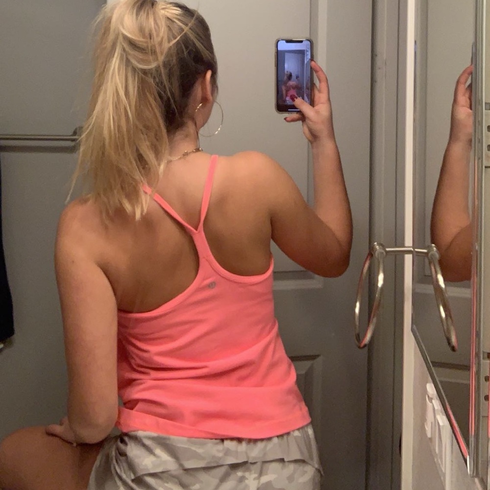 Hot pink lululemon athletic top